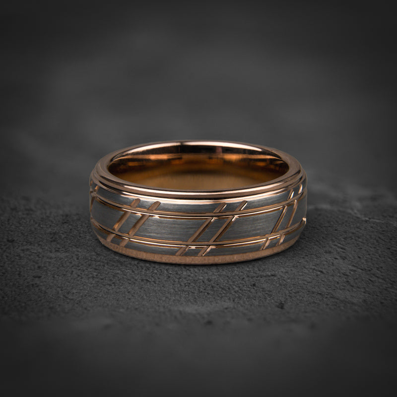 Apollo’s Vow - Hammered Rose Gold Wedding Ring