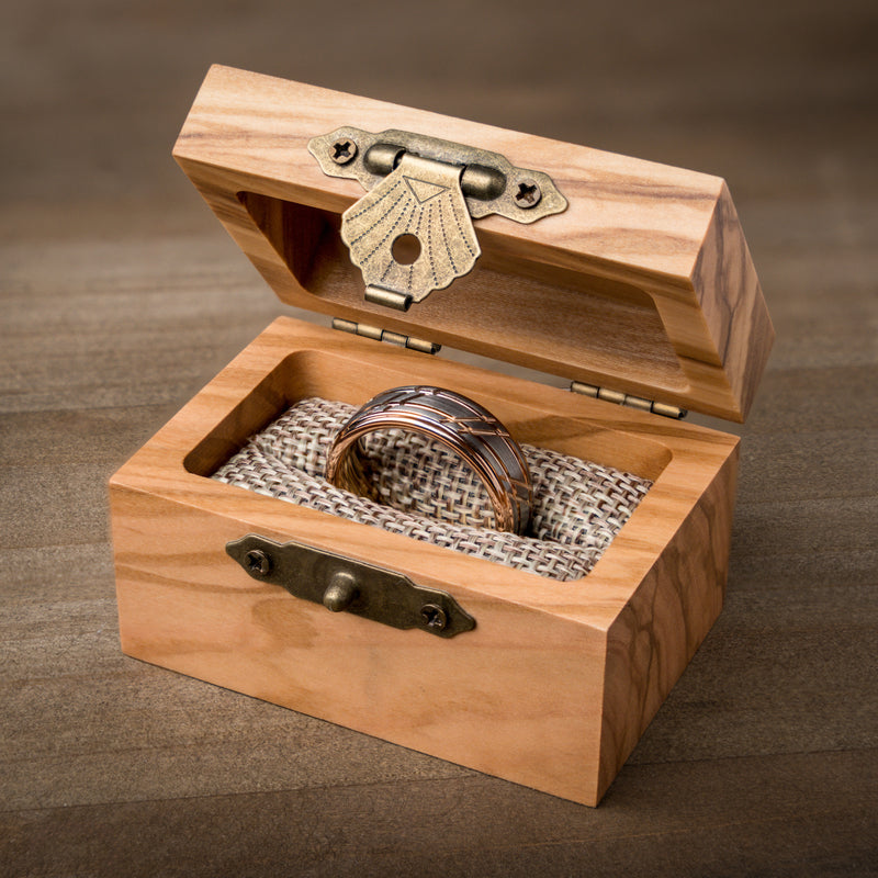 Apollo’s Vow - Hammered Rose Gold Wedding Ring