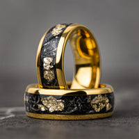 GOLD SKY - Meteoriten Goldblatt Flocken Ehering